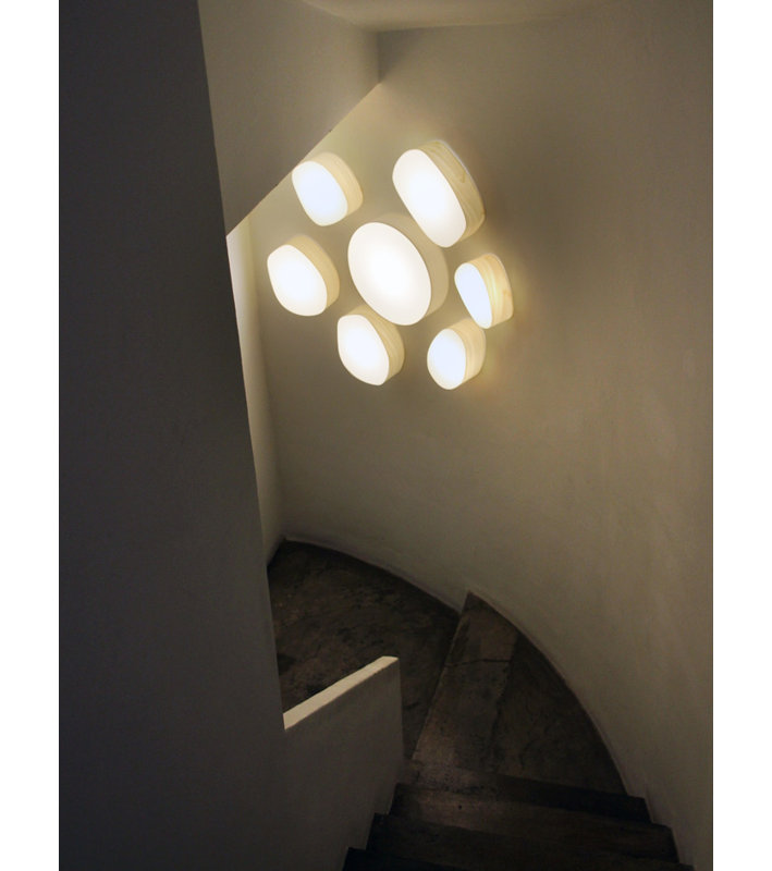 Guijarro 1 - Light Flush Mounted Sconce, Ivory White, GX53 Base