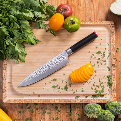 Gyuto Chef knife with Bamboo Saya and Bamboo Box - 20 cm (8 inches) blade