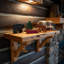 Décoration de table en bois forêt - Designs d'ours, d'orignaux, de canots et d'avirons, panneau de table rustique Woodland