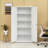 Cabinets with Adjustable Shelves &amp; Lockable Doors | Off-White Steel | Home/Office-1272835556