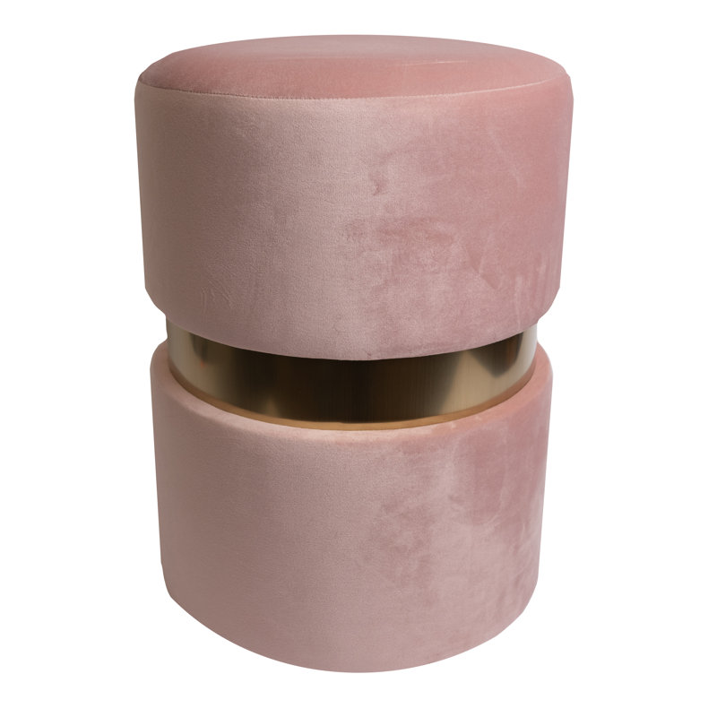 Repose-pieds standard en velours 14 po Pillay, Rose