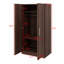 Armoire-penderie en bois avec tablettes de rangement
