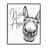 Animal Humor Nice Arse Donkey Bathroom Phrase by Ziwei Li - Print-104804027-104804028