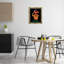 «Orange Peel Compari», art mural encadré noir sur toile flottante, design par Marcello Nizzoli-452481836-452481837