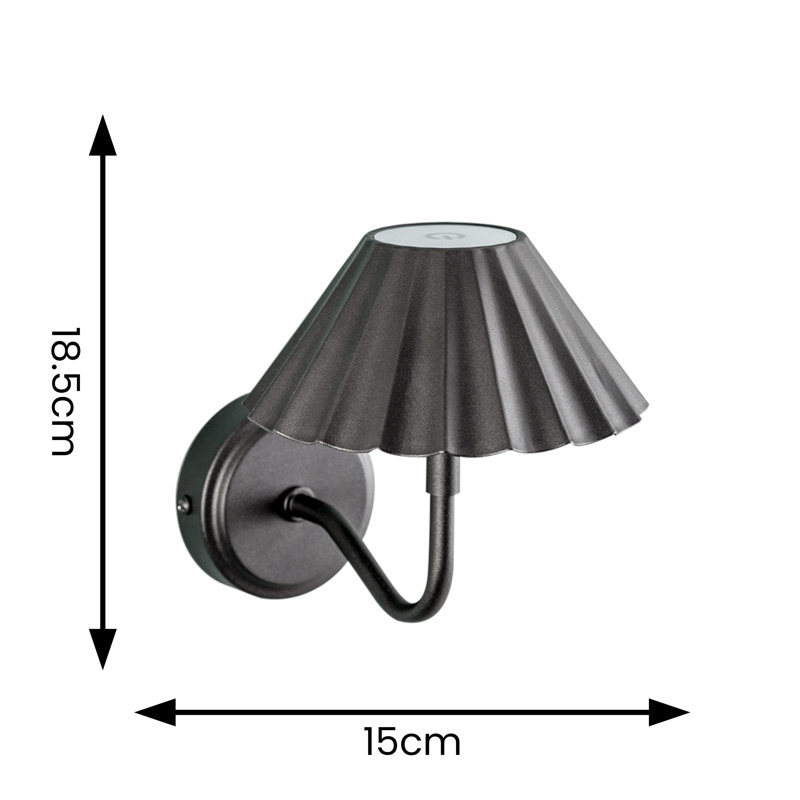 Bethenia Plastic LED Flush Mounted Sconce, Matte Black