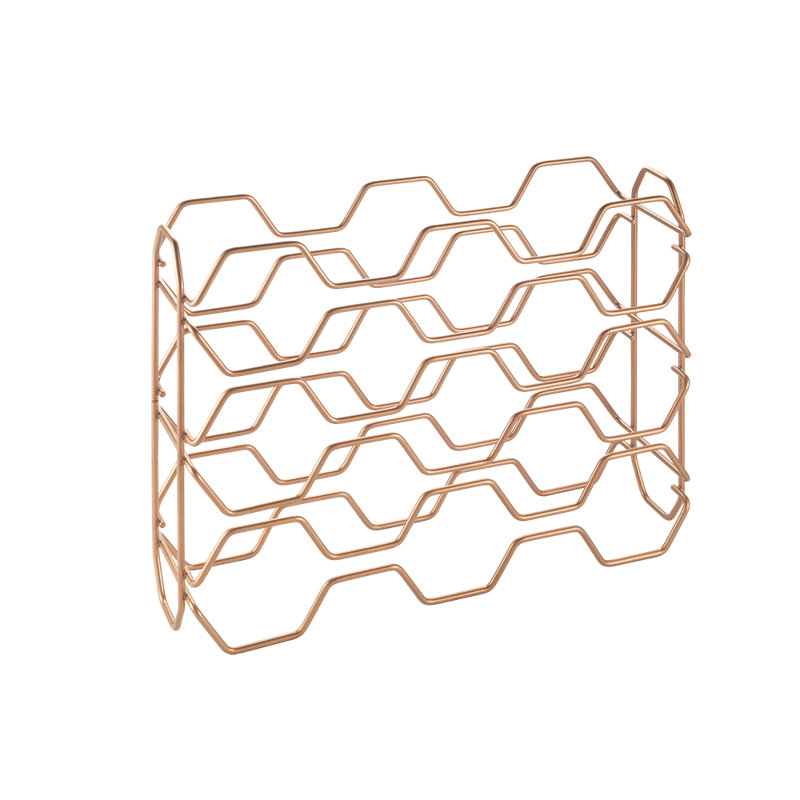 Open Shelving Wine Bottle Rack, White / opaline