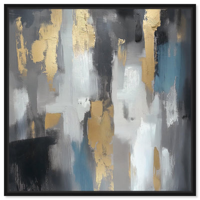 Art Remède abstrait avec toile dorée béton et or III