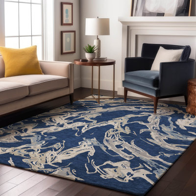 Premium Machine Washable Corum AMF1035 Abstract Rug