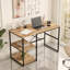 Bureau d'étude moderne avec pieds en métal Beddingfield, 47,2 po x 29,5 po x 23,6 po | 100% panneau de particules enduit de mélamine, épaisseur: 0,7 pouce | Élégant et fonctionnel pour les bureaux à domicile et les espaces d'étude-98715388