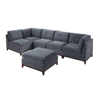 Danhiccy Upholstered L-Shaped Sectional Reversible