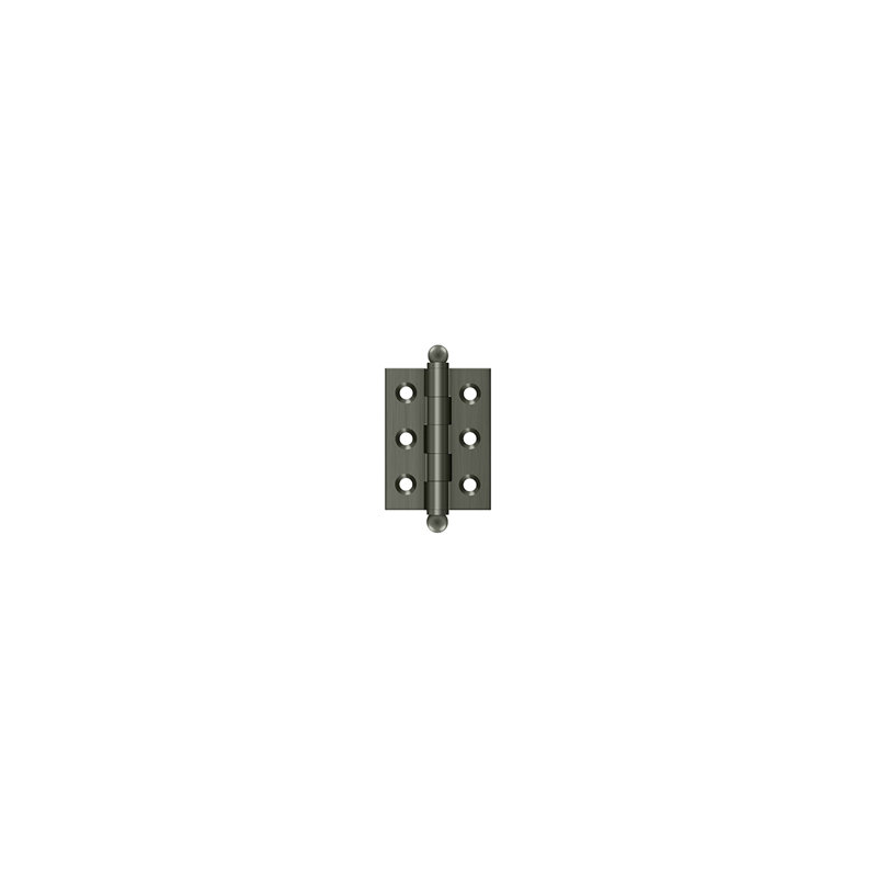 10'' x 10'' Solid Brass Traditional Hinge, Antique Nickel, 2" H x 1.5" W