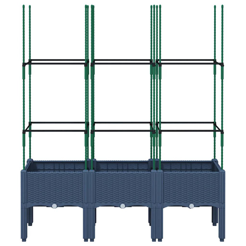 Aisatou Elevated Planter, Blue Grey