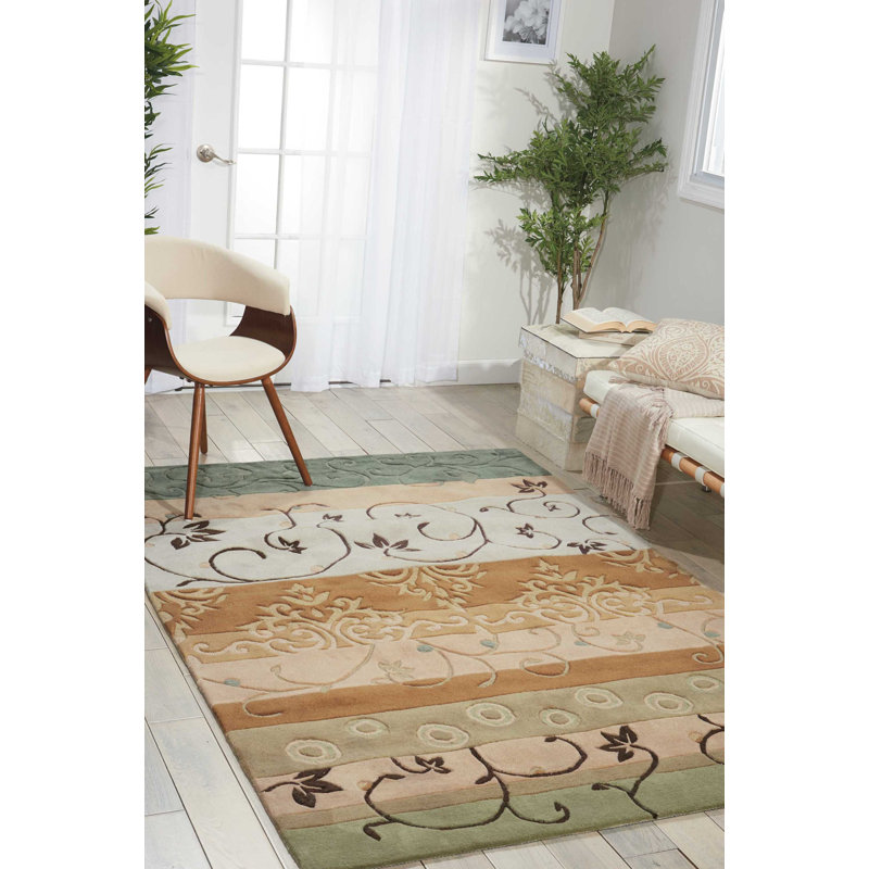 Tapis argenté contemporain fait à la main Asuncion, Rectangle 7 pi 3 po x 9 pi 3 po