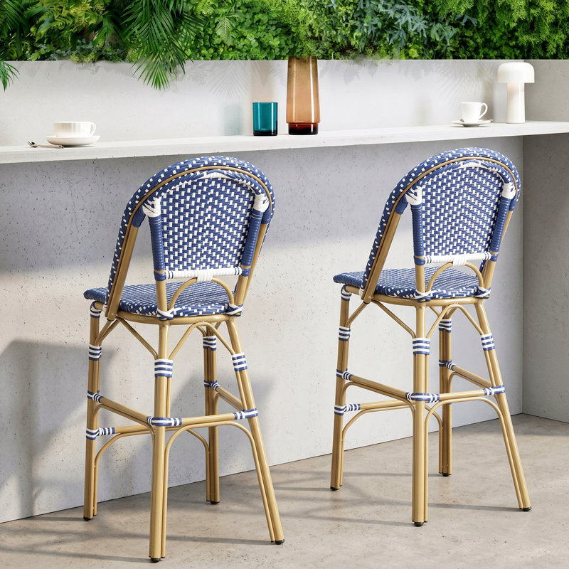 Tabouret de bar 29,5 po Battista, Bleu sarcelle foncé