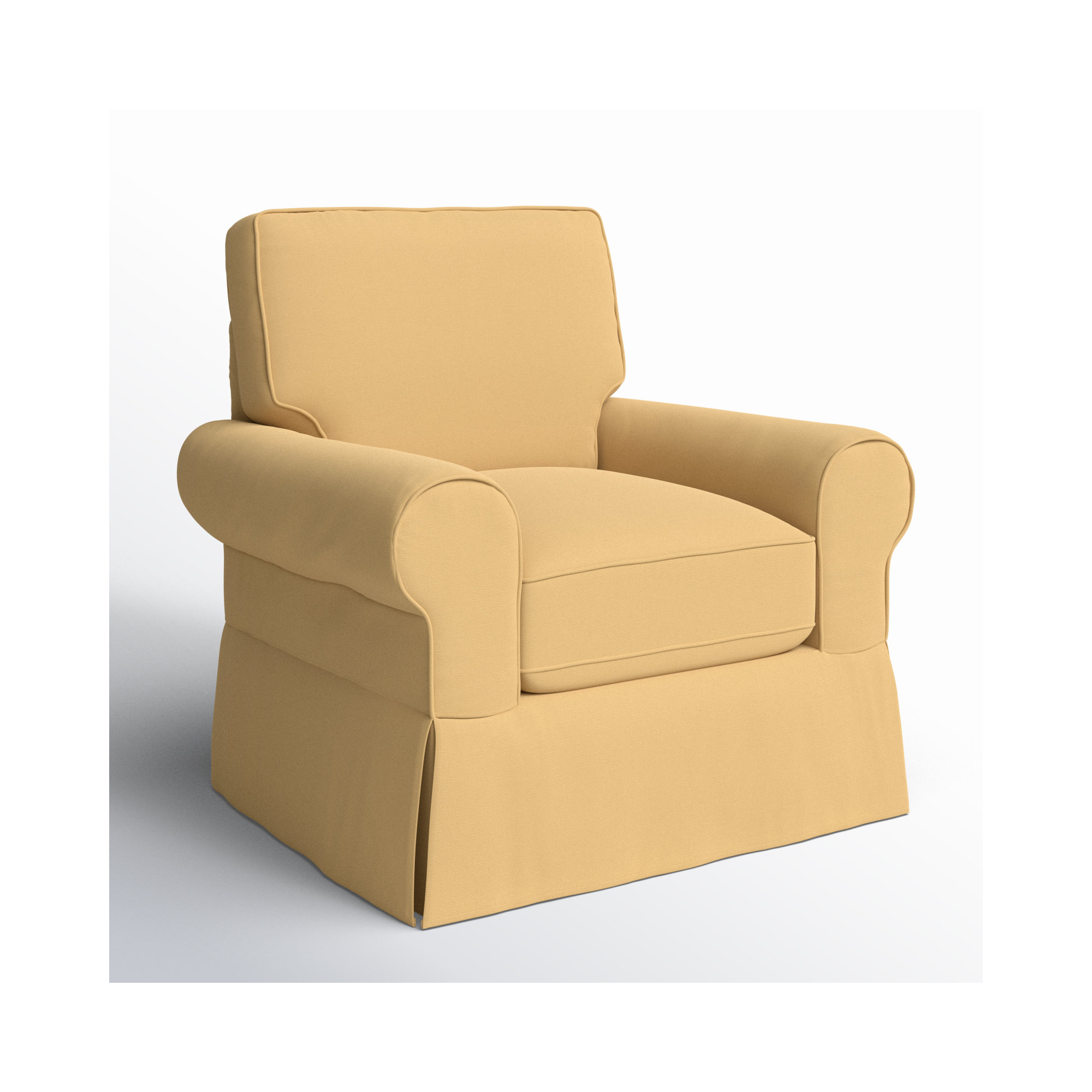 Porter Upholstered Armchair, Bayou Sunshine Canvas