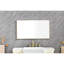 Miroir de salle de bain 42 po x 24 po en aluminium doré avec dossier, brouillard, fonction de mémoire, éclairage multiple pour le rasage et miroir à DEL de couleur principale décorative, fixation murale, éclairage, design contemporain