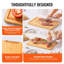 Ensemble de 3 planches à découper en bambou avec rainure à jus et poignée intégrée - Planches à découper robustes et durables pour fruits, légumes, viande, service - Bambou naturel, 3 tailles (9 x 6, 12 x 8, 15 x 10 pouces)