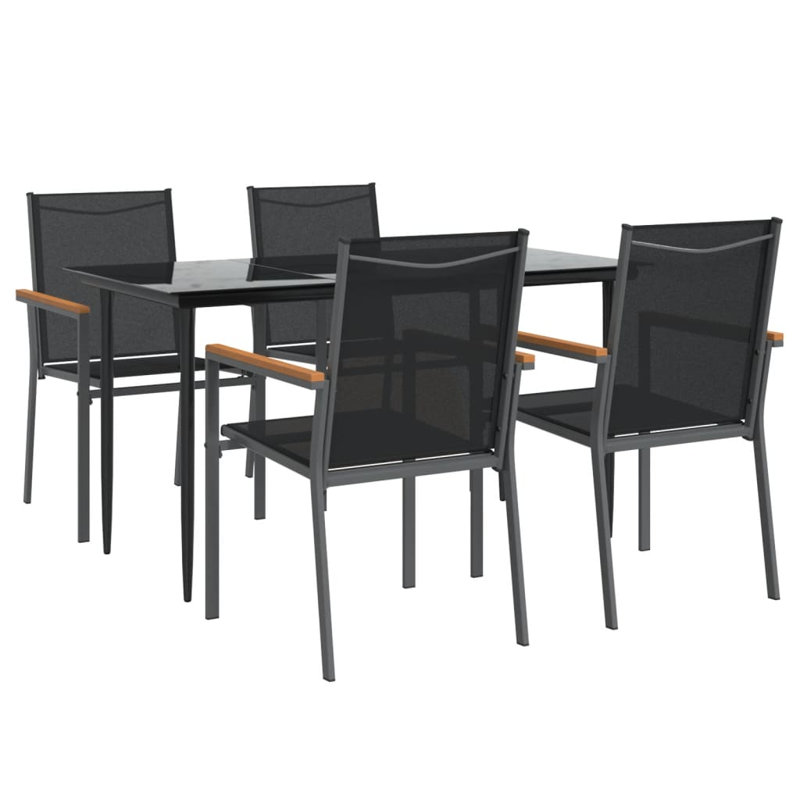 Bickel 4 - Person Patio Dining Set with Rectangular Table, 74cm H x 140cm L x 70cm W