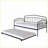 Twin Metal Daybed with Trundle, No Box Spring Needed, Anti-Noise, Black