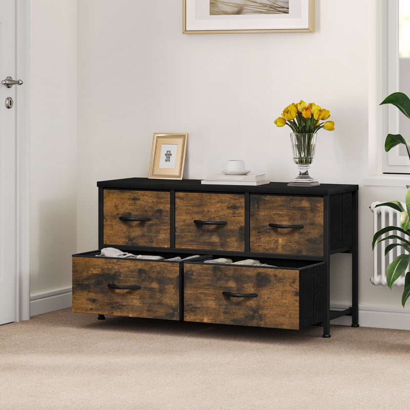 Borough Wharf 5-Drawer Brown Chest of Drawers 100Cm W 