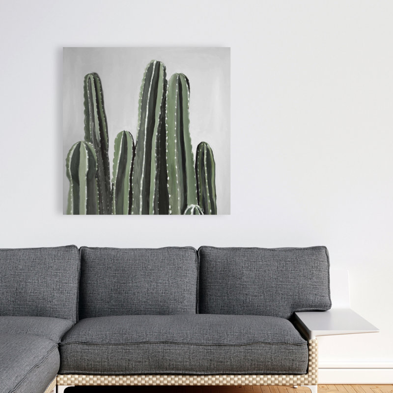 Bougie désertique cactus - toile verte américaine
