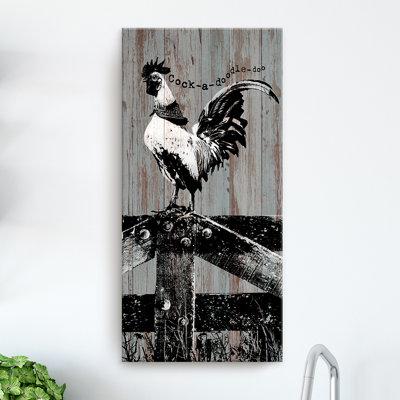 Charmant coq par Olivia Rose - impression sur toile tendue