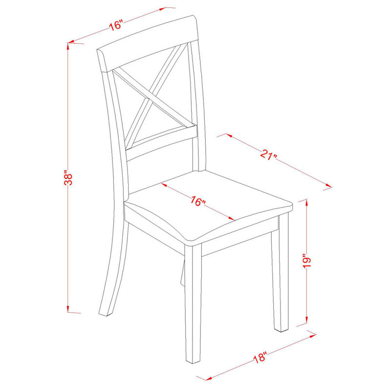 Boston Kitchen Dining Chairs - Linen Fabric Wooden Chairs, Set of 2, Linen White, Linen White