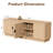 Almonte Alzeera Farmhouse TV Stand for TVs Up to 75 Inches, Mid-Century Modern Entertainment Center with 4 Fluted Doors, Adjustable Shelves and Storage, Rustic Wood TV Console for Living Room or Bedroom-1019078051