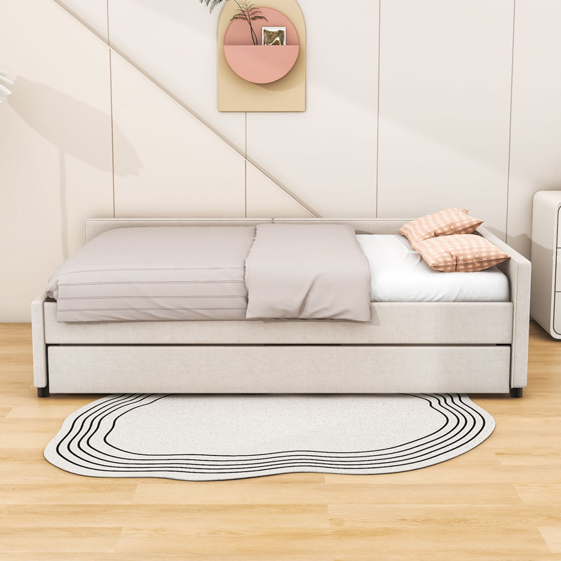 Lit plateforme tapissier Aarah, Double