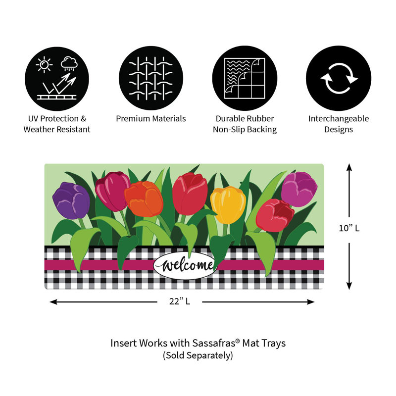 Welcome Spring Tulips Sassafras Switch Mat