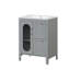 Meuble-lavabo 24 po avec lavabo, meuble-lavabo avec deux tiroirs et porte, tablette réglable, bois massif et panneau de fibres à densité moyenne-1666901836