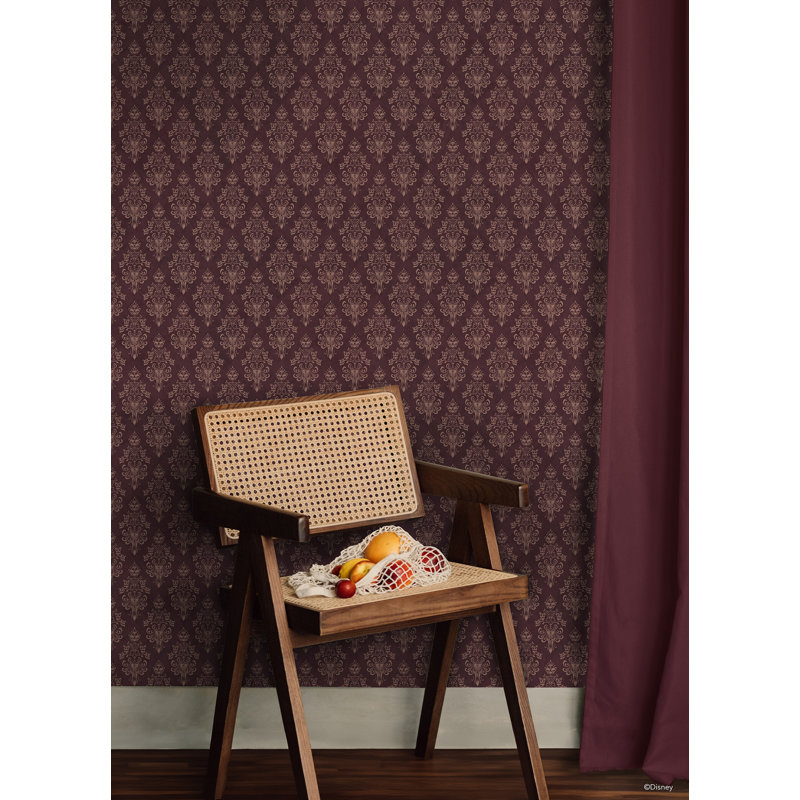 Papier peint adhésif marron Haunted Mansion, Rouge