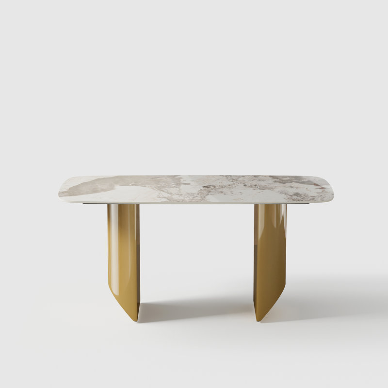 Table de salle à manger Dashona, Doré, L 31,4 po x L 63 po