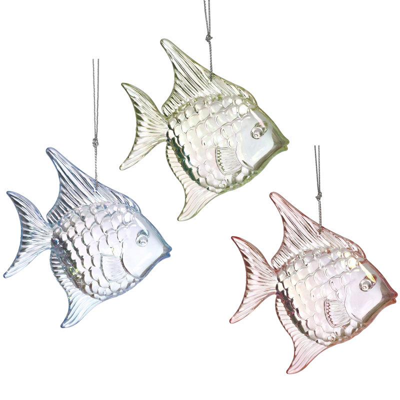 Tropical Fish Ornament, Set Of 12 - 3 X 4 Inches