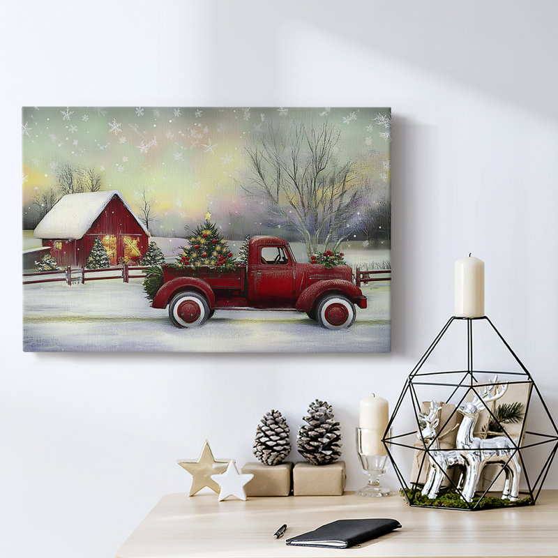 Christmas Holiday Arts - Toile tendue avec châssis, H 24 po x l 36 po