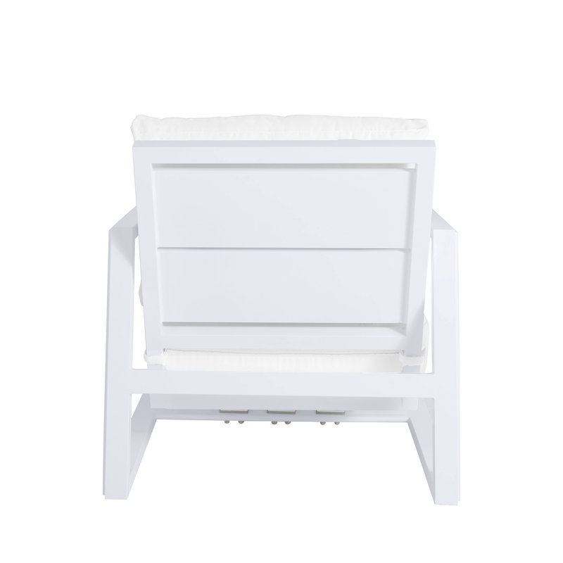 Avondale Patio Lounge Chair with Cushions, No Welt + Standard Fill, Cabana Stripe Midnight, Chalk