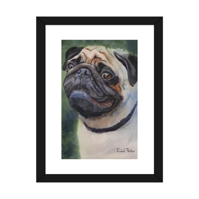 Pug Portrait by Rachel Parker - Painting Print