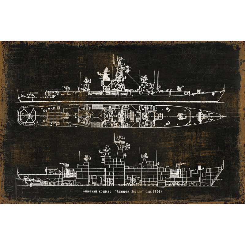 Old Drawing 9 - Wrapped Canvas Print, 30cm H x 46cm W x 3.8cm D