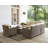 Modular Patio Conversation Set with Cushions-588668063-537621967
