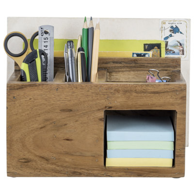 Acacia Wood Desk Organizer