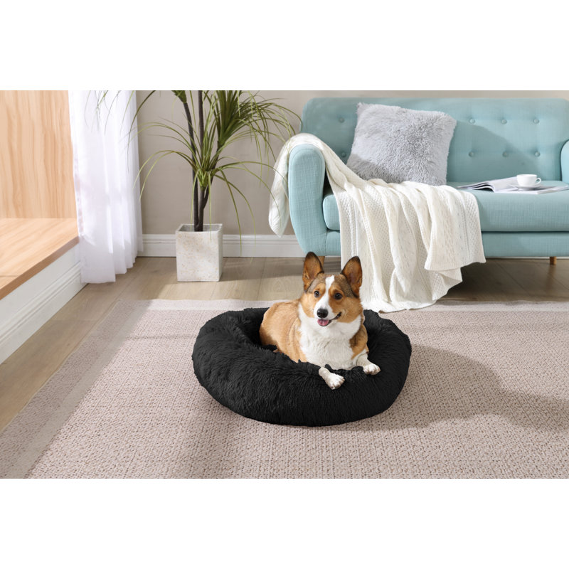 Pet Napper Black Memory Foam Round Orthopedic Dog Bed, Medium