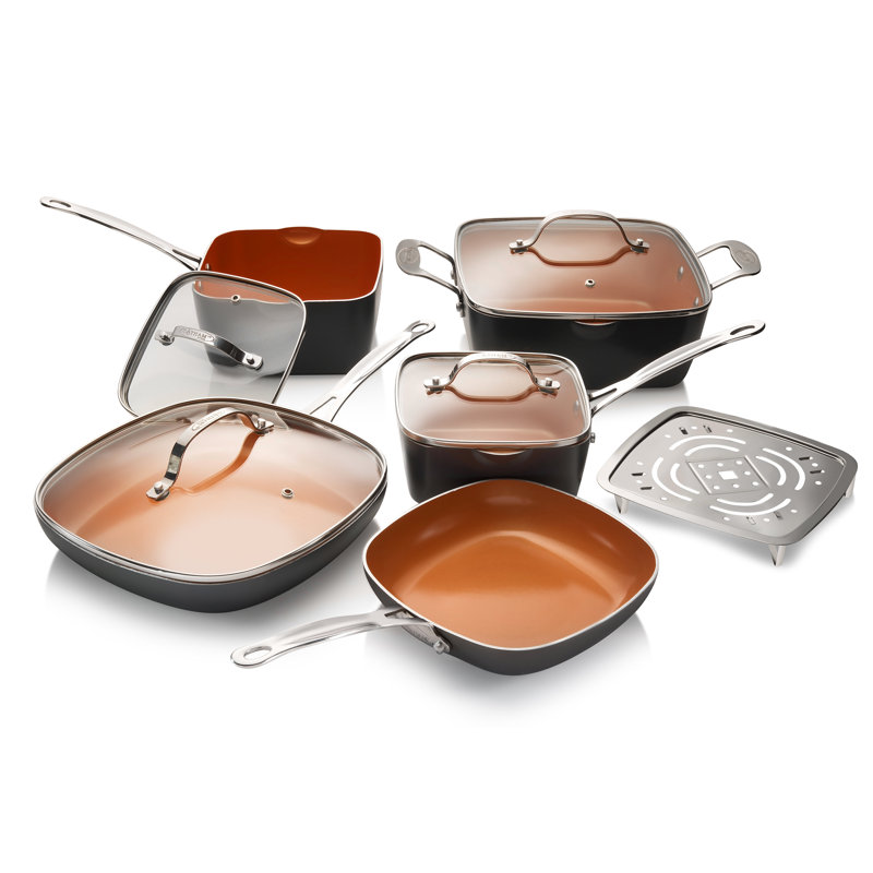 Batterie de cuisine antiadhésive 10 pièces Gotham Steel Ti-Cerama