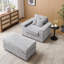 Chaises d'appoint en velours côtelé avec coussins et coussin d'assise moelleux-1423523949