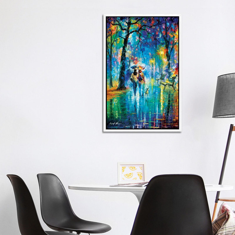 Little Friend by Leonid Afremov - Print on Canvas, 101.6 cm H x 66.04 cm W x 4.445 cm D, White Floater Framed