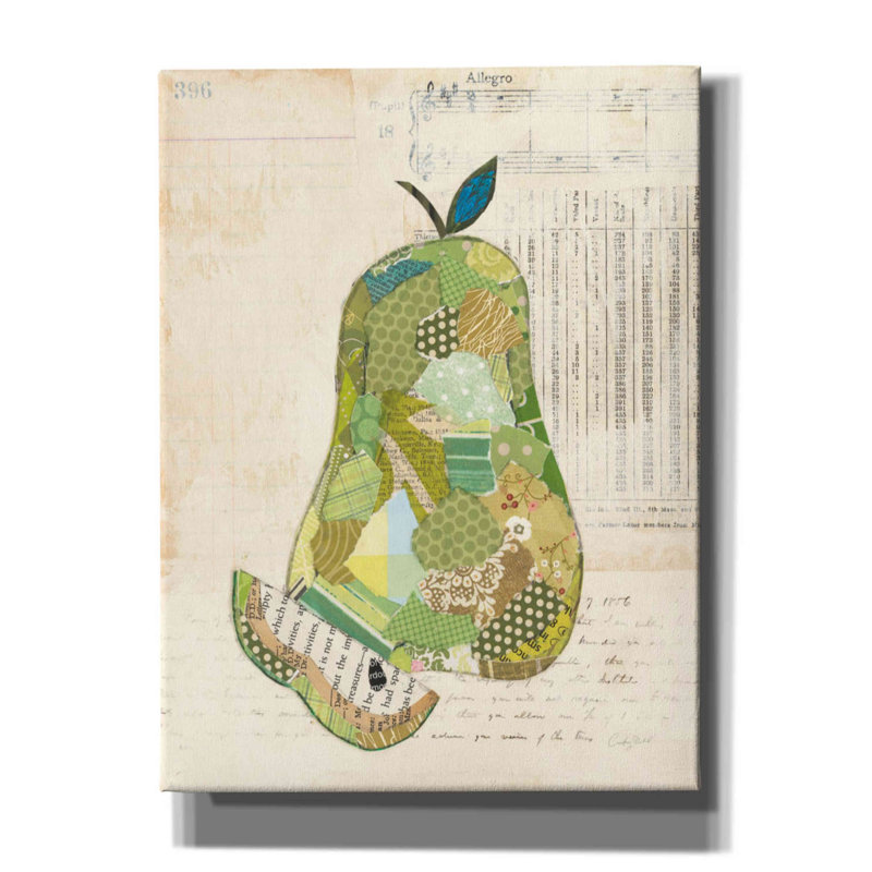 Reproduction de poire sur toile Kennsley par Courtney Prahl, H 16 po x l 12 po x P 0,75 po