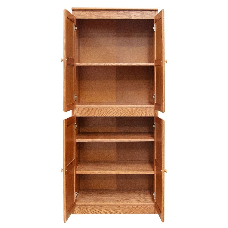  Armoire de rangement à 5 tablettes avec portes l 30 po x H 72 po, Oak