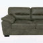 Canapé moderne en tissu de 81 pouces avec accoudoirs rembourrés et pieds triangulaires noirs, rembourré 3 places pour le salon, vert olive-268690555