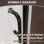 32 à 34 po X P 72 po H Porte de douche pivotante sans cadre, 1/4 po Cabine de douche en verre transparent, finition noir mat, installation réversible | Idée de cadeau
