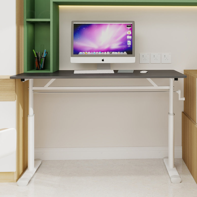 Bureau d'étude réglable adapté aux enfants et aux adultes, bureau à domicile multifonctionnel réglable en hauteur, design compact, dimensions du bureau: 60 cm x 120 cm