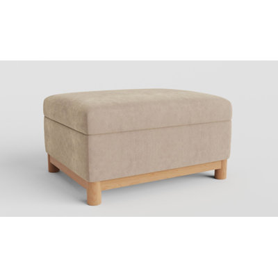 Repose-pieds rectangulaire avec rangement en chenille Elan